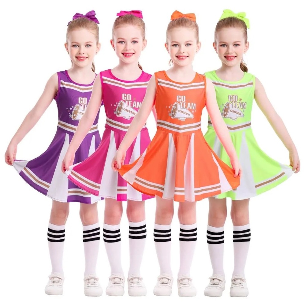 Cheerleader Costume Set for Kids-Orange